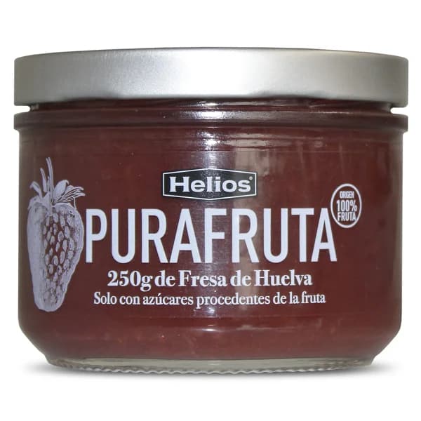 Mermelada de fresa de Huelva Helios Purafruta frasco 250 g - 0.25 kg - Imagen del producto en Findit