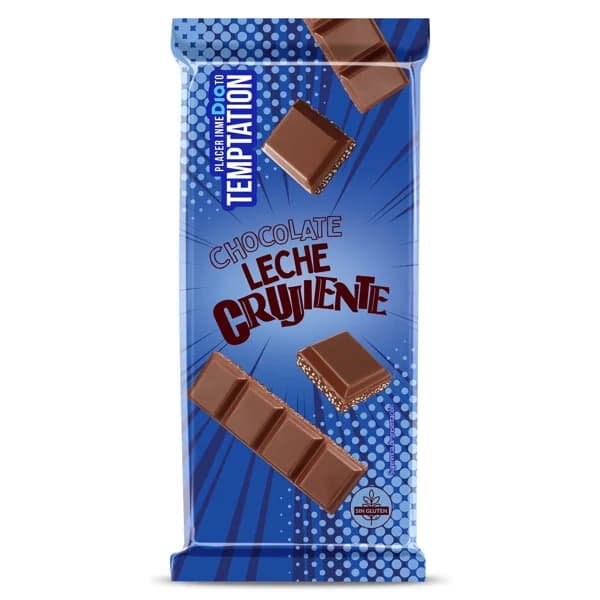 Chocolate con leche crujiente Temptation de Dia 75 g - 0.08 kg - Imagen del producto en Findit