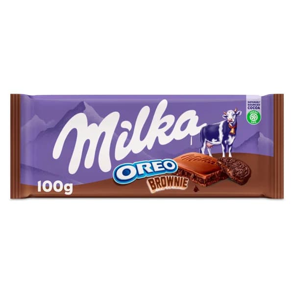 Chocolate con leche relleno de brownie oreo Milka 100 g - 0.1 kg - Imagen del producto en Findit
