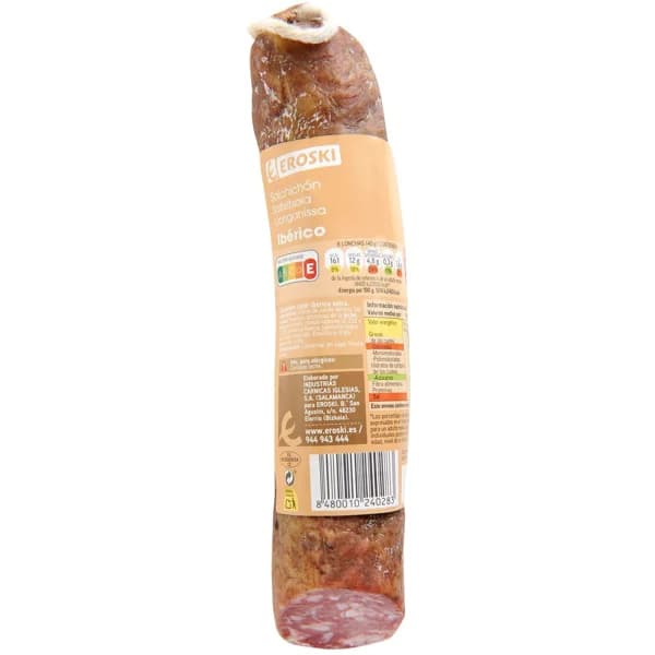 Salchichón cular ibérico EROSKI, pieza 500 g - 0.5 kg - Imagen del producto en Findit