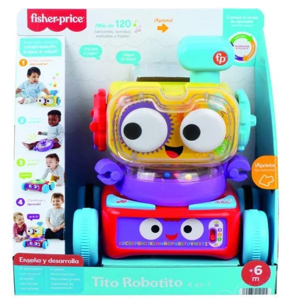 Tito Robotito, 4 en 1 Robot aprendizaje, edad rec: +6 meses FISHER PRICE - 1 ud - Imagen del producto en Findit