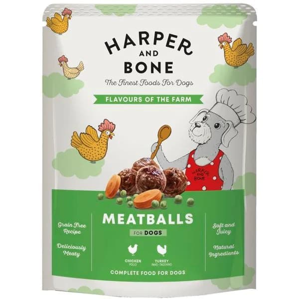 Albóndigas para perro sabores de granja HARPER&BONE, bolsa 300 g - 1 ud - Imagen del producto en Findit