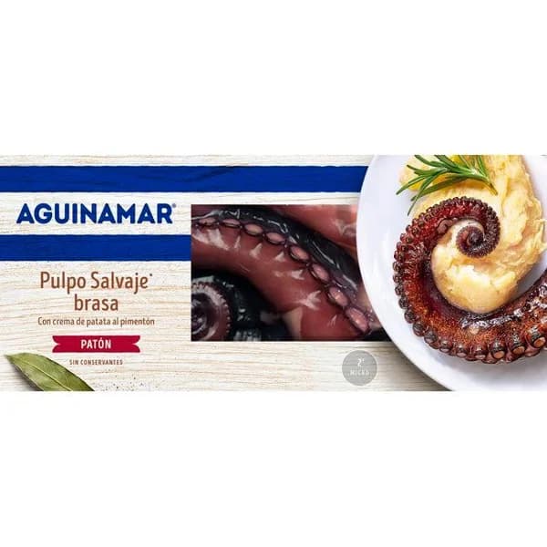 Pulpo a la brasa con crema de patata AGUINAMAR, bandeja 270 g - 1 ud - Imagen del producto en Findit