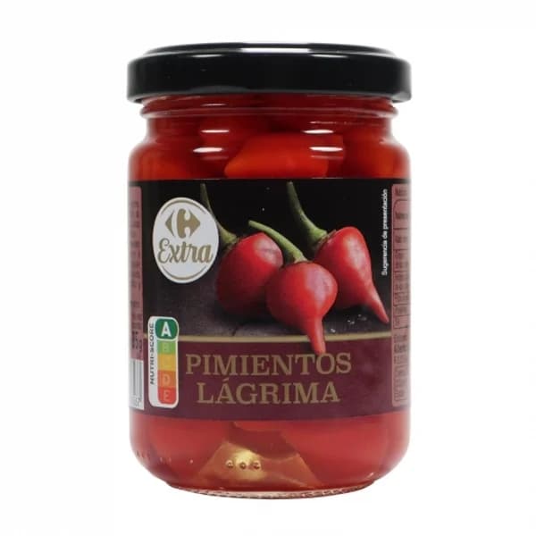 Pimientos rojos lágrima Extra Carrefour 85 g. - 0.09 kg - Imagen del producto en Findit