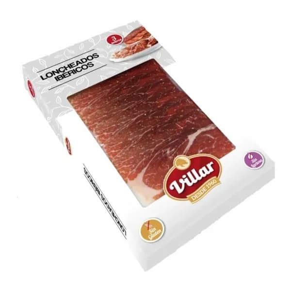 Paleta de Cebo Ibérica 50% Raza Ibérica lonchas Villar sin gluten y sin lactosa 3 sobres de 65 g - 0.19 kg - Imagen del producto en Findit