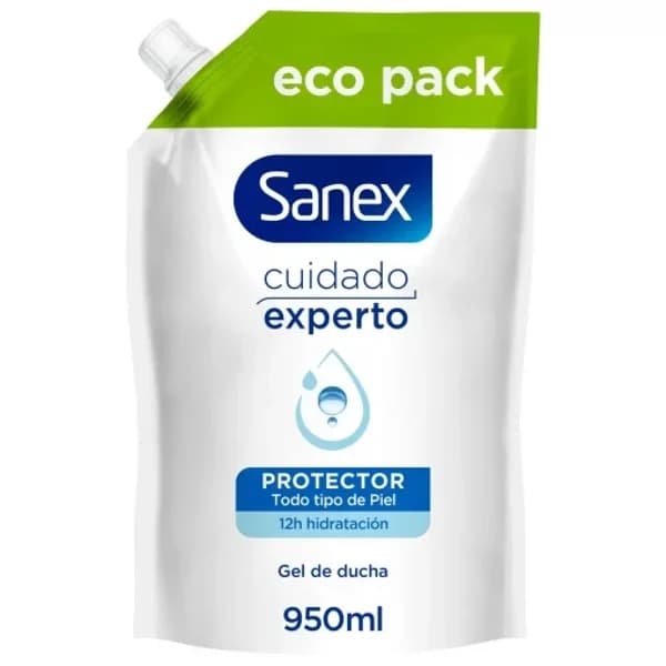 Gel de ducha hidratante Protector Cuidado Experto Sanex recambio 950 ml. - 0.95 l - Imagen del producto en Findit