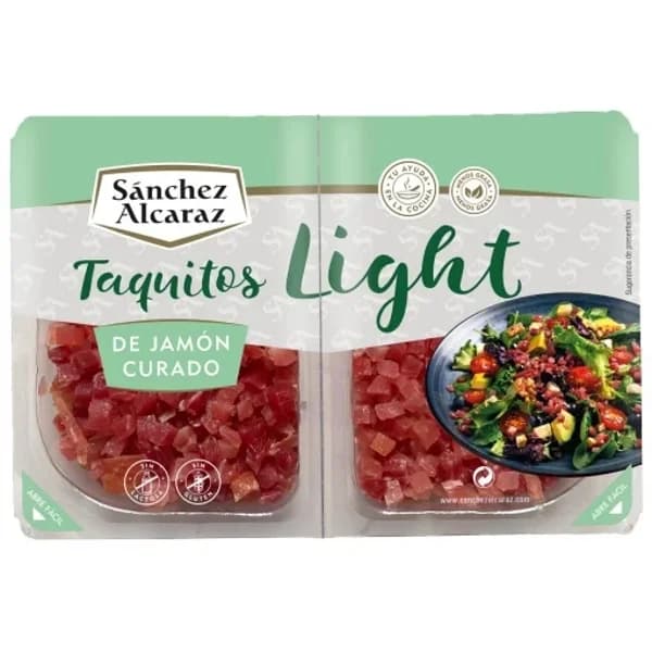 Taquitos de jamón light SANCHEZ ALCARAZ, pack 2x50 g - 0.1 kg - Imagen del producto en Findit