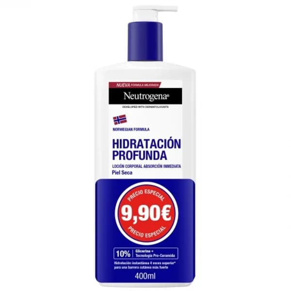 Loción hidratación profunda de absorción inmediata para piel seca Neutrogena 400 ml. - 0.4 l - Imagen del producto en Findit