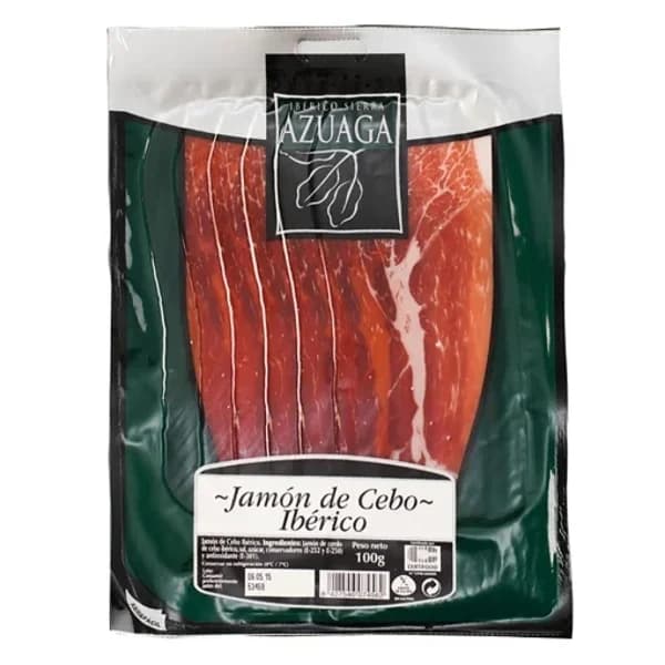 Jamón Ibérico en lonchas Azuaga 100 g. - 8 kg - Imagen del producto en Findit