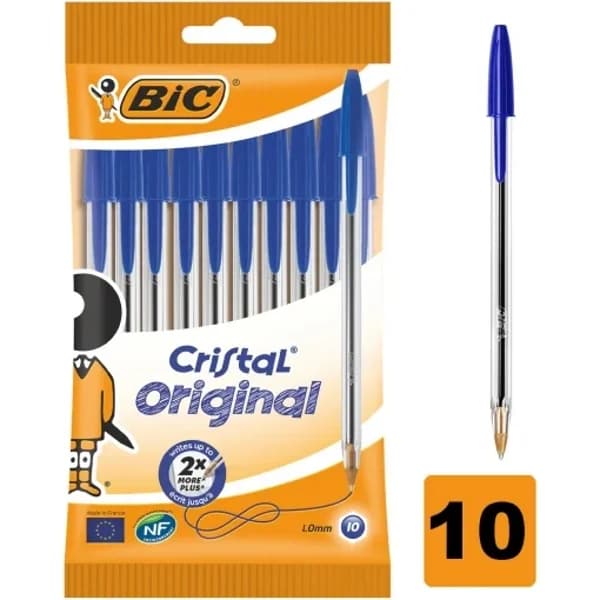 Bolígrafos Bic Cristal Azul 10 uds - 9.98 ud - Imagen del producto en Findit