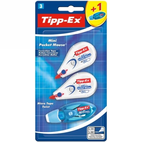 Tipp-Ex Mini Bic Pocket Mouse 2ud + Regalo 1 ud - 2 ud - Imagen del producto en Findit