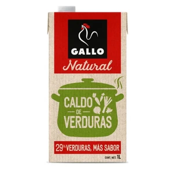 Caldo natural de verduras Gallo sin gluten y sin lactosa brik 1 l. - 1 l - Imagen del producto en Findit