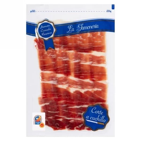 Jamón curado de Teruel en lonchas cortado a cuchillo De Nuestra Tierra 80 g - 0.08 kg - Imagen del producto en Findit