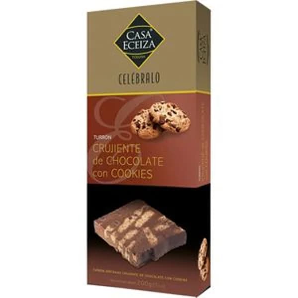 Turrón crujiente chocolate y cookies 200 g - 1 ud - Imagen del producto en Findit