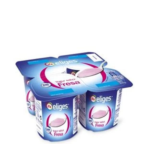 Yogur sabor fresa 4x125 g - 0.5 kg - Imagen del producto en Findit