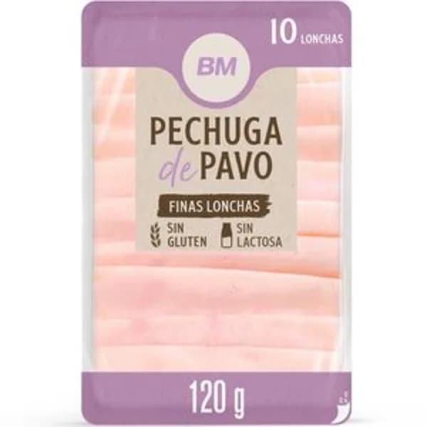 Pechuga de pavo en lonchas 120 g - 0.12 kg - Imagen del producto en Findit