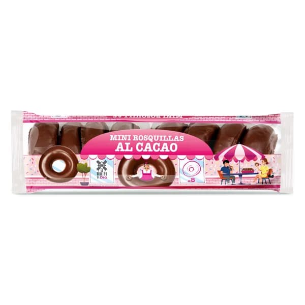 Mini rosquillas al cacao El molino de Dia bandeja 155 g - 0.15 kg - Imagen del producto en Findit