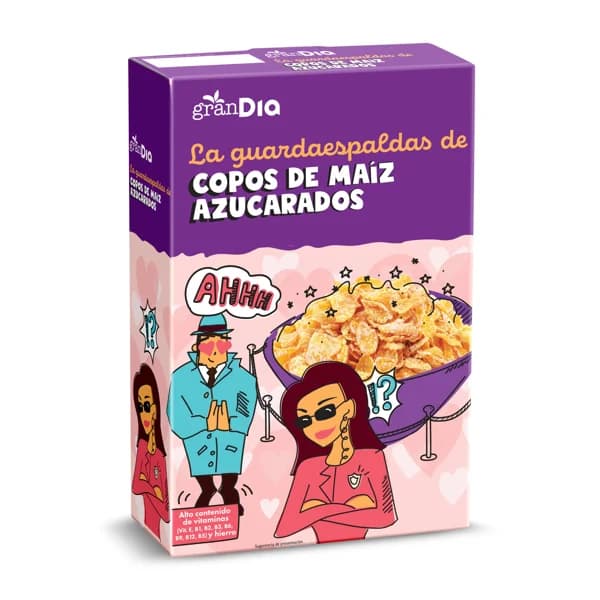 Cereales de copos de maíz con azúcar Gran Dia caja 500 g - 0.5 kg - Imagen del producto en Findit