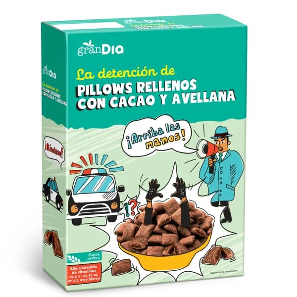 Cereales rellenos con chocolate y avena Gran Dia caja 500 g - 0.5 kg - Imagen del producto en Findit