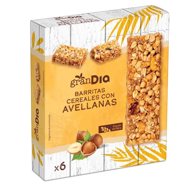 Barritas de cereales con avellanas Gran Dia caja 150 g - 0.15 kg - Imagen del producto en Findit