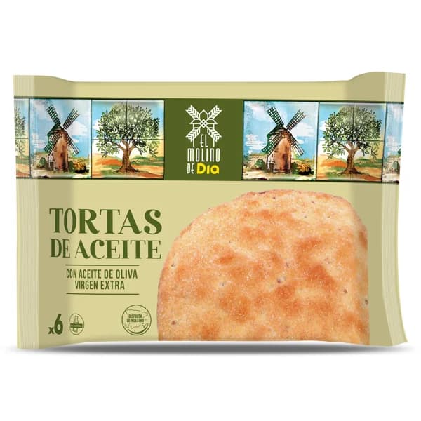 Tortas de aceite de oliva El molino de Dia bolsa 180 g - 0.18 ud - Imagen del producto en Findit