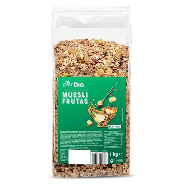 Muesli con frutas Gran Dia bolsa 1 Kg - 1 kg - Imagen del producto en Findit