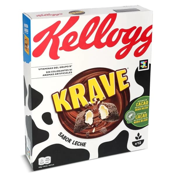 Cereales rellenos con leche Kellogg's Krave caja 375 g - 0.41 ud - Imagen del producto en Findit