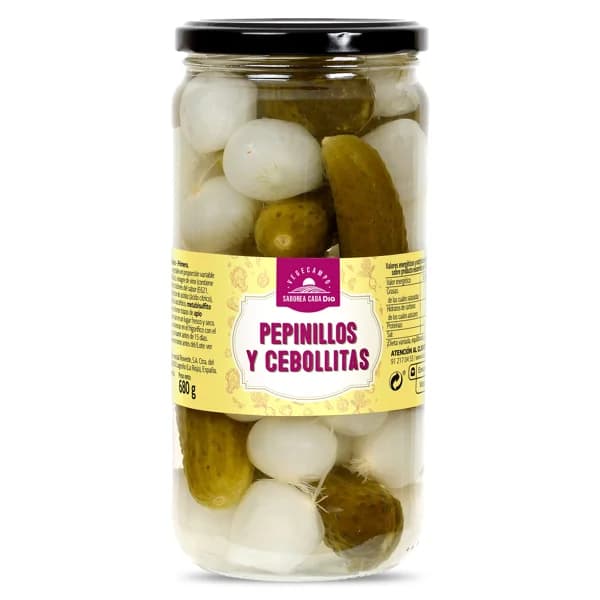 Pepinillos y cebollitas Vegecampo de Dia frasco 380 g - 0.38 kg - Imagen del producto en Findit