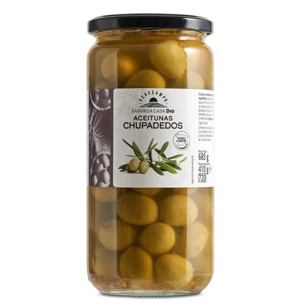 Aceitunas chupadedos con hueso Vegecampo de Dia frasco 410 g - 0.41 kg - Imagen del producto en Findit