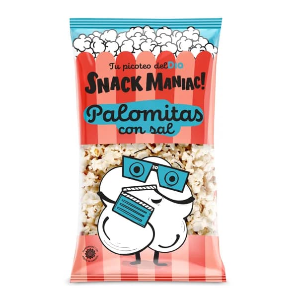 Palomitas de maíz con sal Snack Maniac de Dia bolsa 80 g - 0.08 kg - Imagen del producto en Findit