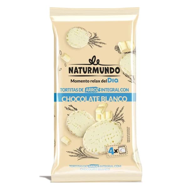 Tortitas de arroz integral con chocolate blanco Naturmundo de Dia bolsa 130 g - 0.13 kg - Imagen del producto en Findit
