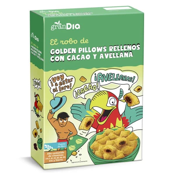 Cereales rellenos de cacao y avellana Gran Dia caja 500 g - 0.5 kg - Imagen del producto en Findit