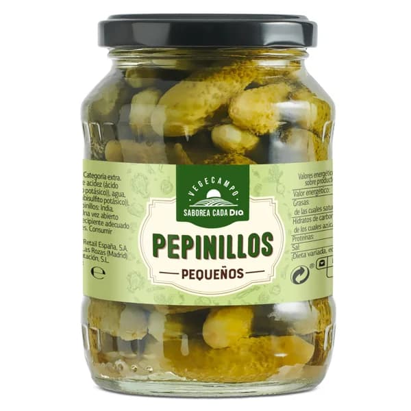 Pepinillos pequeños Vegecampo de Dia frasco 180 g - 0.18 kg - Imagen del producto en Findit