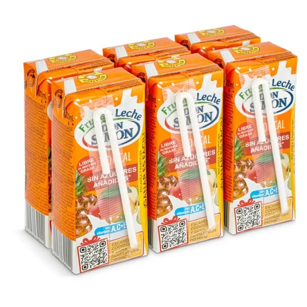 Bebida de zumo de frutas con leche tropical zero Don Simón brik 6 x 200 ml - 1.2 l - Imagen del producto en Findit