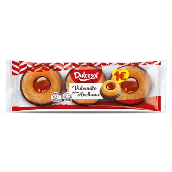 Vulcanitos sabor avellana Dulcesol bolsa 143 g - 0.14 kg - Imagen del producto en Findit
