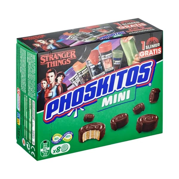 Mini bollitos de cacao rellenos de crema Phoskitos caja 130 g - 0.13 kg - Imagen del producto en Findit