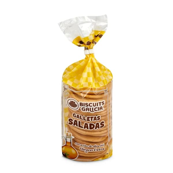 Galletas saladas con aceite de oliva virgen extra Biscuits Galicia bolsa 200 g - 0.2 kg - Imagen del producto en Findit