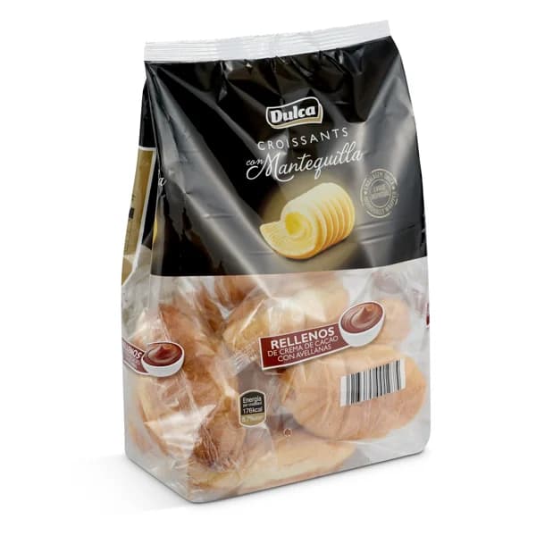 Croissants rellenos de cacao y avellanas Dulca bolsa 320 g - 0.32 kg - Imagen del producto en Findit