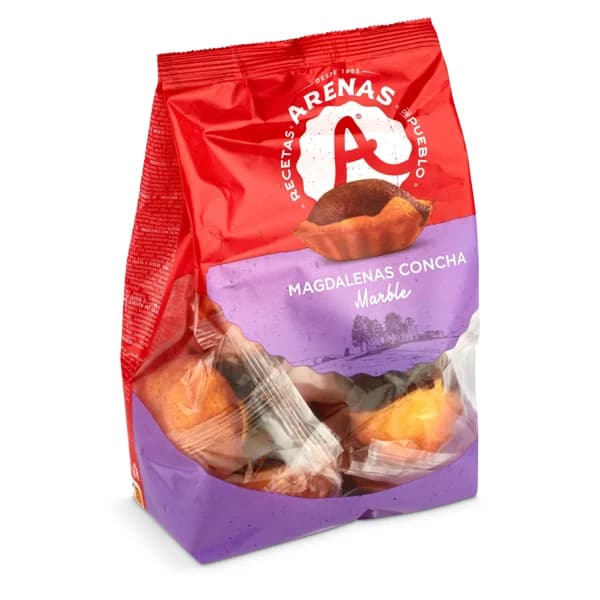 Magdalenas concha mármol Arenas bolsa 165 g - 0.17 kg - Imagen del producto en Findit