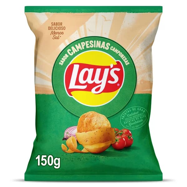 Patatas fritas sabor campesina Lay's bolsa 150 g - 0.15 kg - Imagen del producto en Findit