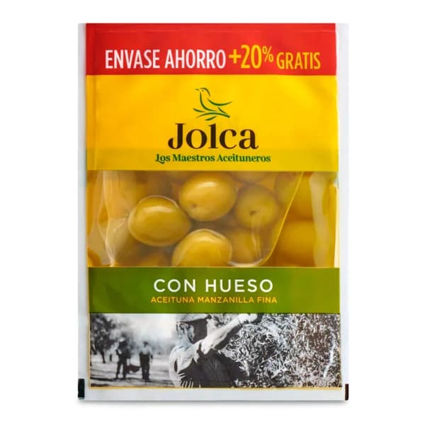 Aceitunas verdes con hueso Jolca bolsa 120 g - 0.12 kg - Imagen del producto en Findit