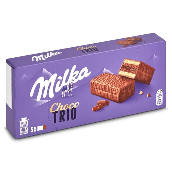 Bizcocho con relleno con cacao y recubierto con chocolate Milka bolsa 150 g - 0.15 kg - Imagen del producto en Findit