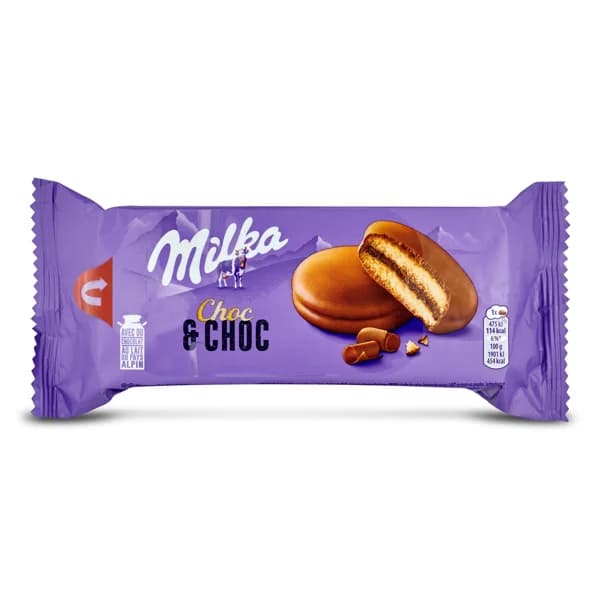 Pastelitos rellenos y recubiertos de chocolate choc & choc Milka 175 g - 0.15 kg - Imagen del producto en Findit