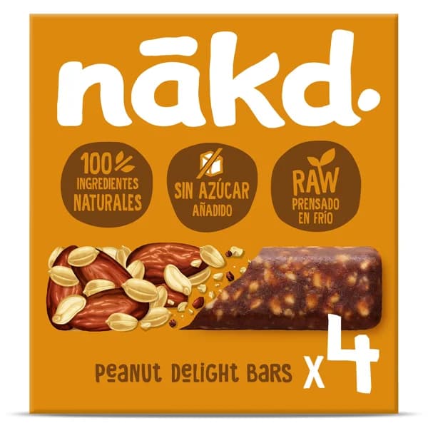 Barritas de fruta y cacahuete Nakd caja 140 g - 0.14 kg - Imagen del producto en Findit
