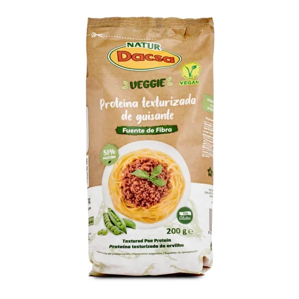 Proteína texturizada de guisante Natur Dacsa bolsa 200 g - 1 ud - Imagen del producto en Findit