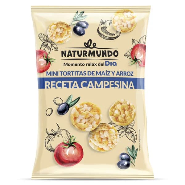 Mini tortitas sabor campesina Naturmundo de Dia bolsa 75 g - 0.08 kg - Imagen del producto en Findit