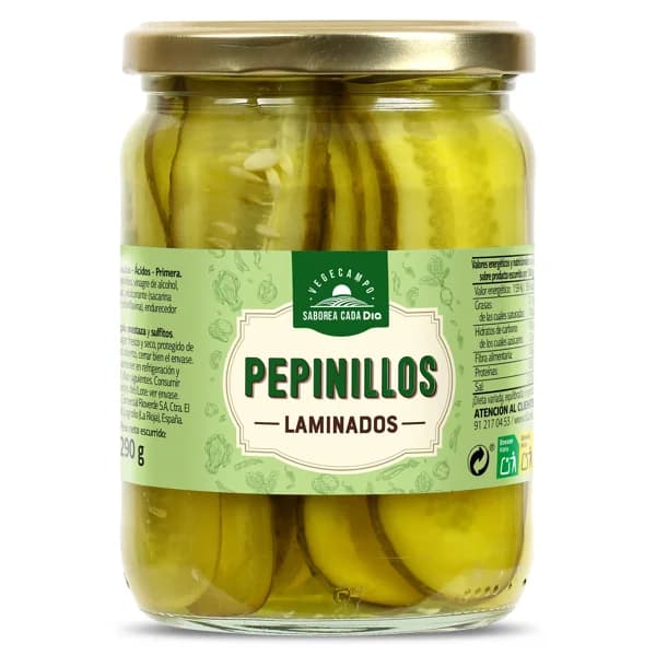 Pepinillos laminados Vegecampo de Dia frasco 290 g - 0.29 kg - Imagen del producto en Findit