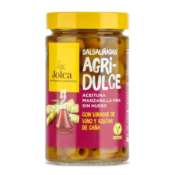 Aceitunas salsaliñadas agridulce Jolca frasco 400 g - 0.4 kg - Imagen del producto en Findit