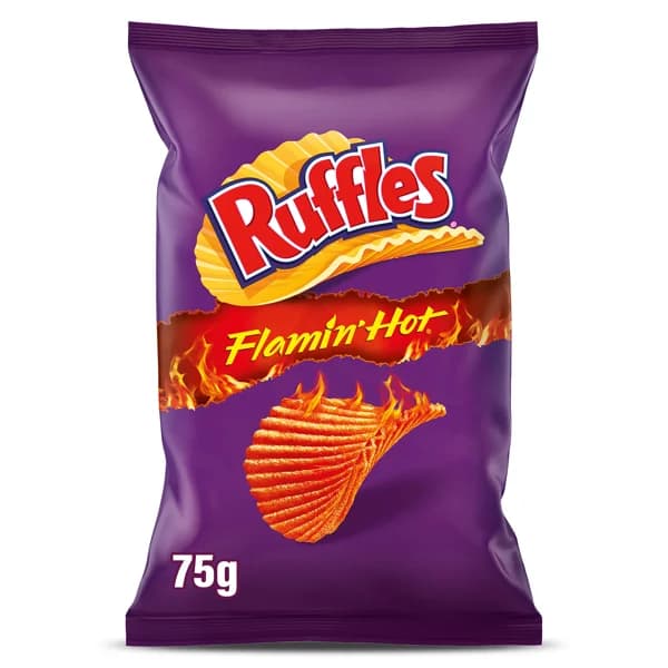 Patatas fritas onduladas flamin hot Ruffles bolsa 75 g - 1 ud - Imagen del producto en Findit