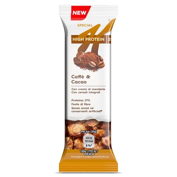 Barritas de cereales con cacao y café high protein Kellogg's Special K caja 35 g - 1 ud - Imagen del producto en Findit